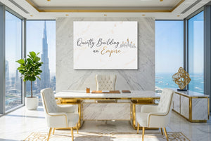 Quiet Empire Building — quiet empire building office with city view 2 1land flush print