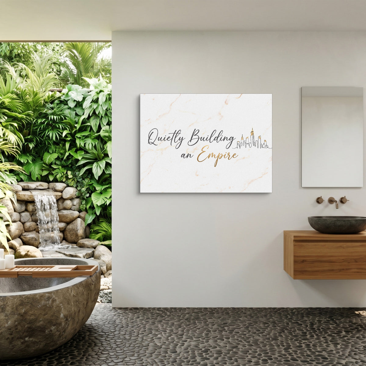 Quiet Empire Building — quiet empire building sq outdoor bathroom 1land flush print