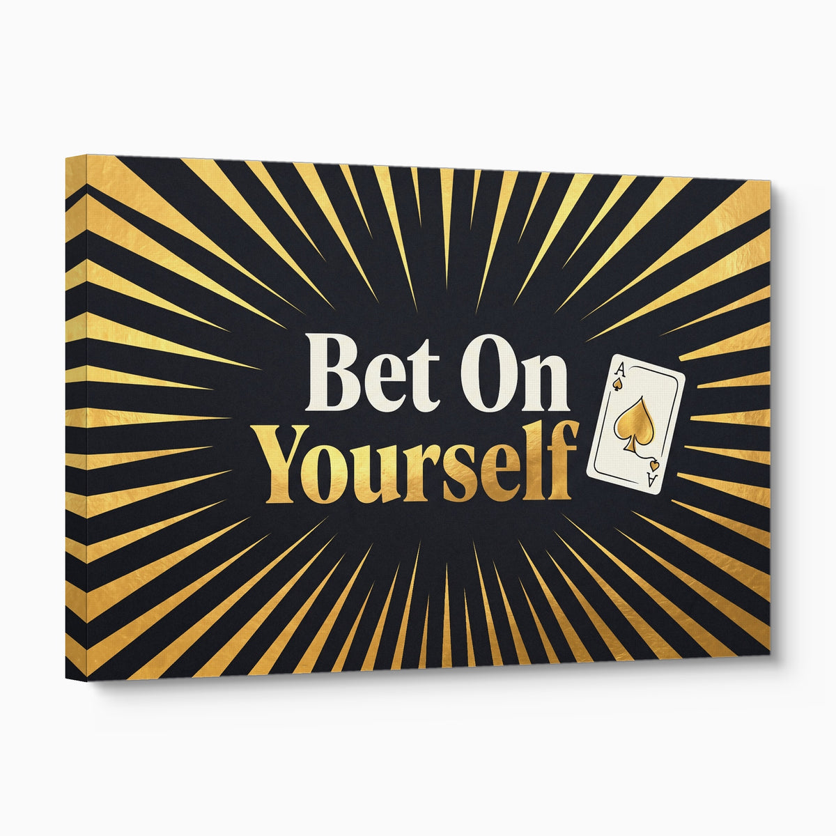 Quote Bet On Yourself — quote bet on yourself angled flush print