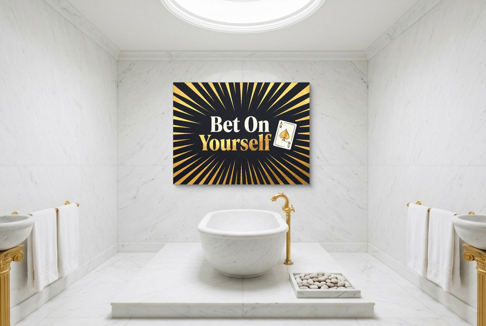 Quote Bet On Yourself — quote bet on yourself white studio framed black