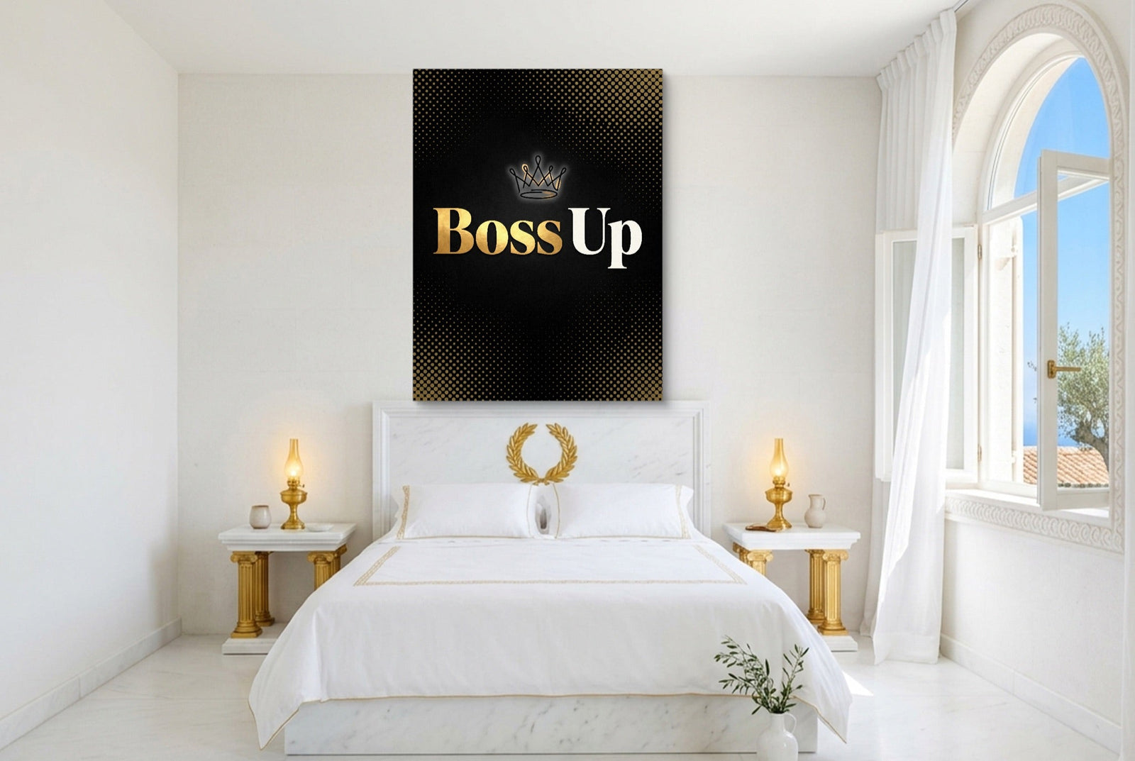 Quote Boss Up - Luxury Wall Art