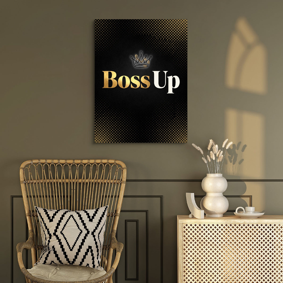Quote Boss Up - Luxury Wall Art