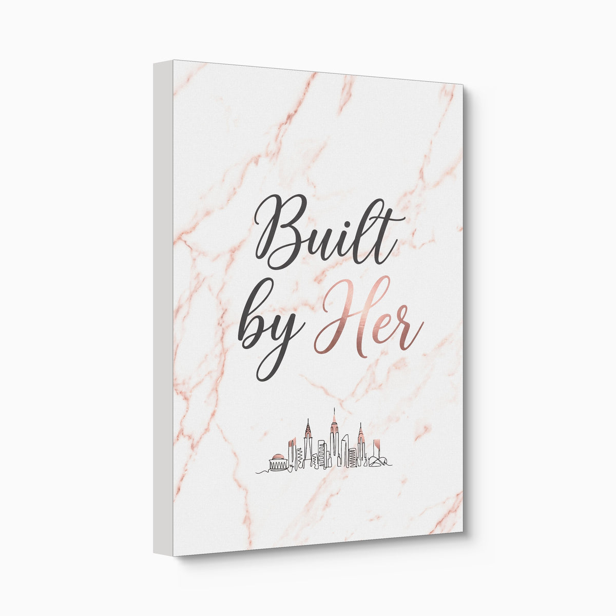 Quote Built By Her — quote built by her angled flush print