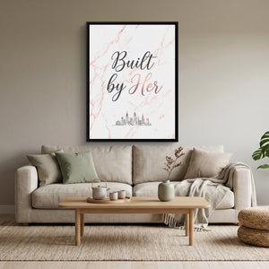 Quote Built By Her — quote built by her sq calm vibes 1port framed black