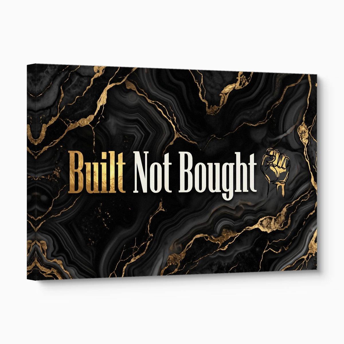 Quote Built Not Bought — quote built not bought angled flush print