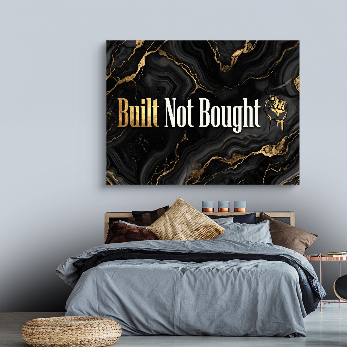 Quote Built Not Bought — quote built not bought sq land comfortable bedroom 1land flush print