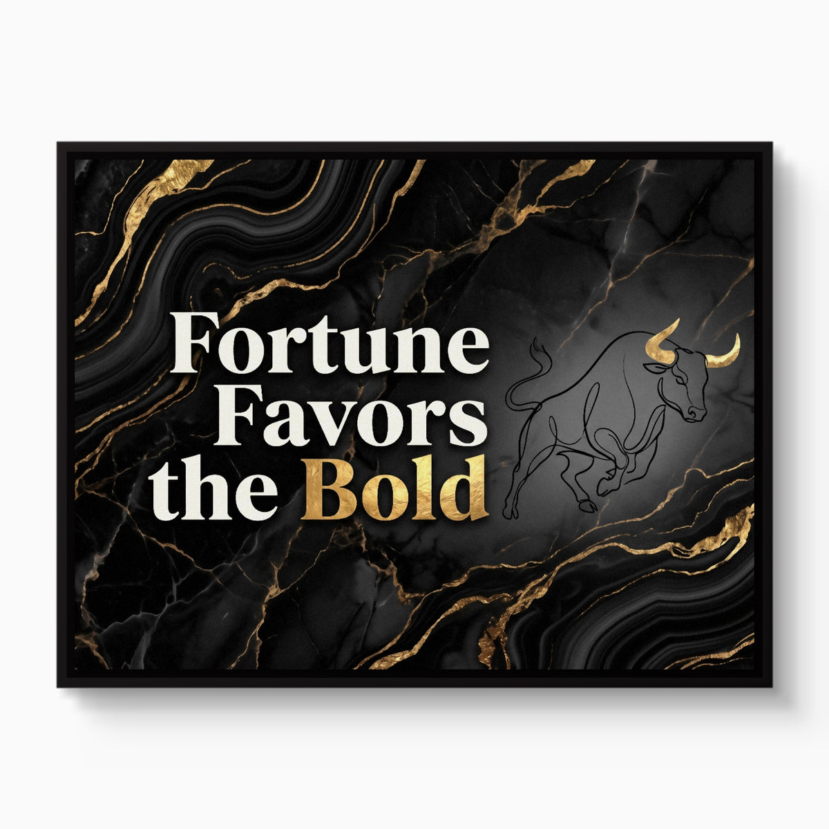 Quote Fortune Favors The Bold — quote fortune favors the bold white studio framed black