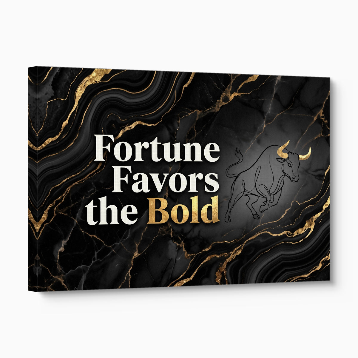 Quote Fortune Favors The Bold — quote fortune favors the bold angled flush print