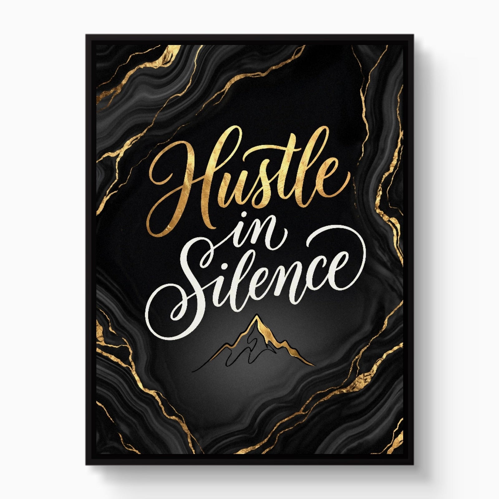 Quote Hustle In Silence - Luxury Wall Art
