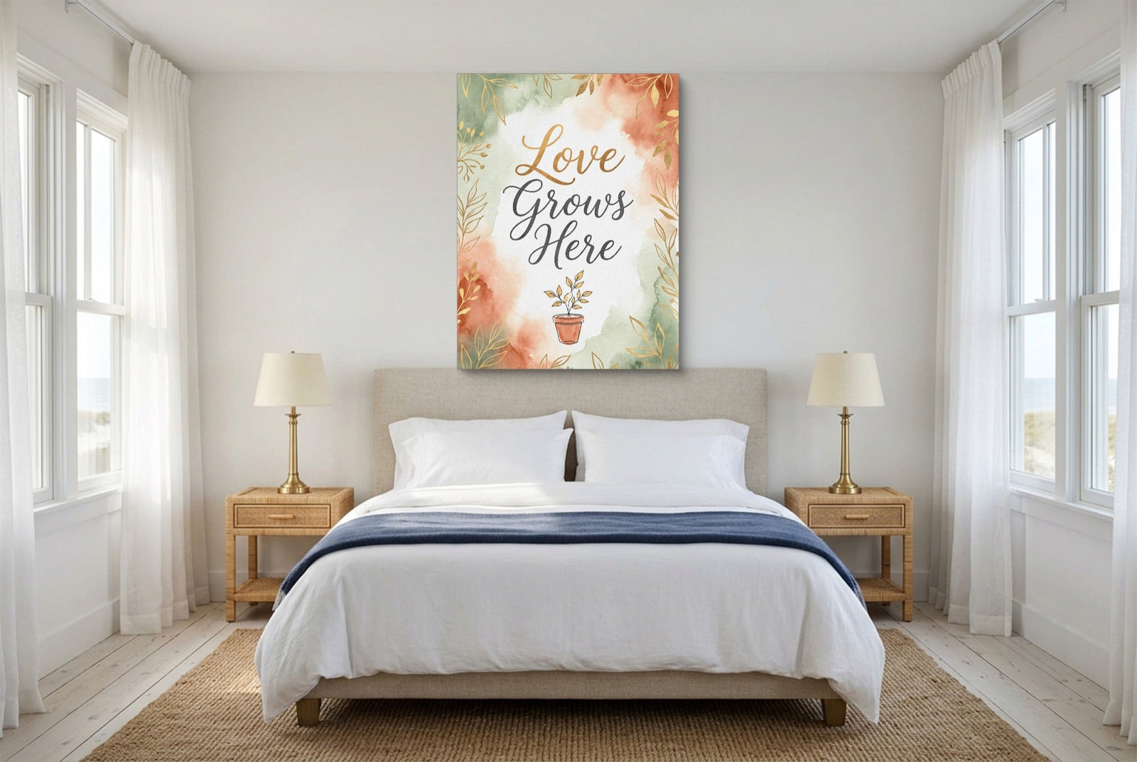 Quote Love Grows Here - Luxury Wall Art