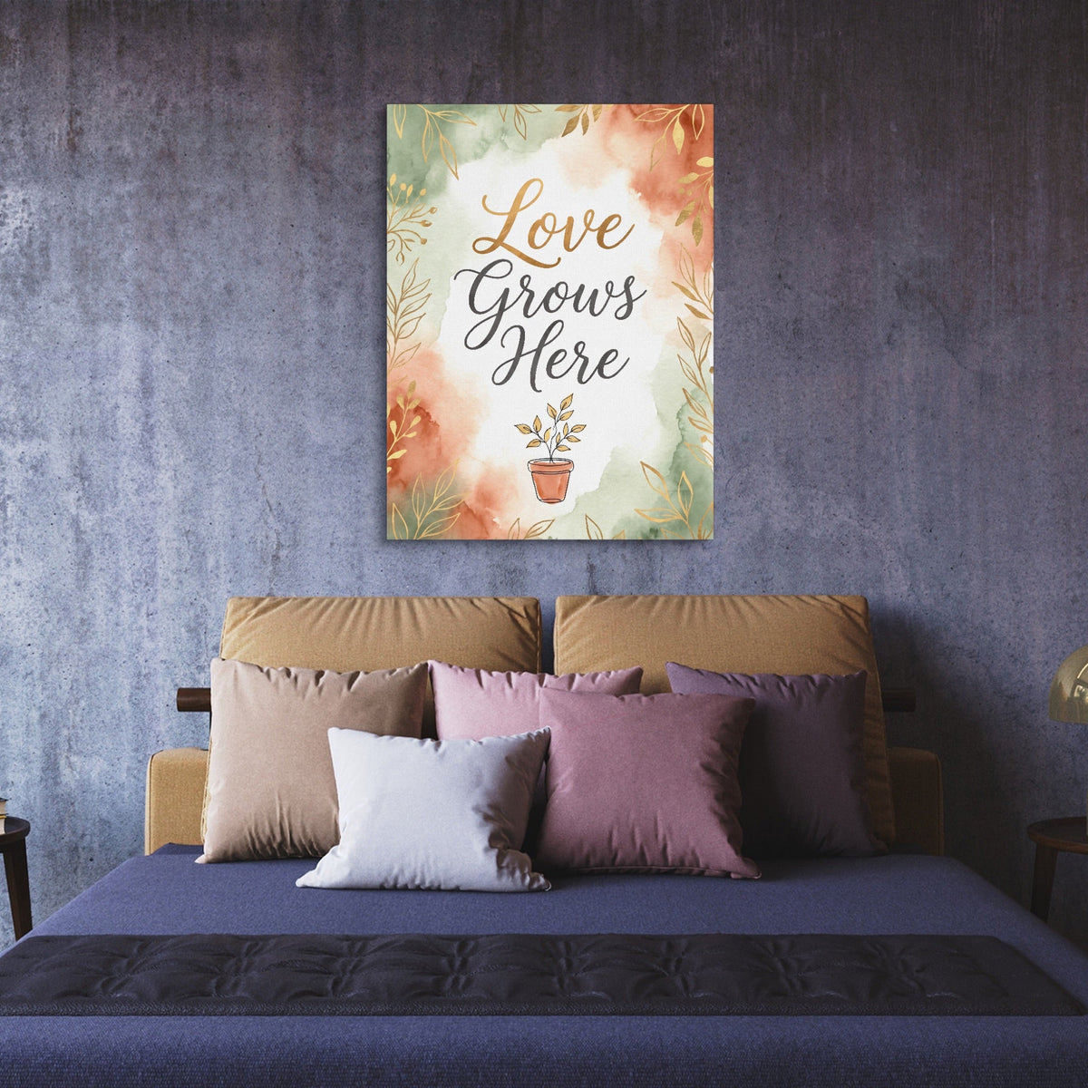 Quote Love Grows Here - Luxury Wall Art