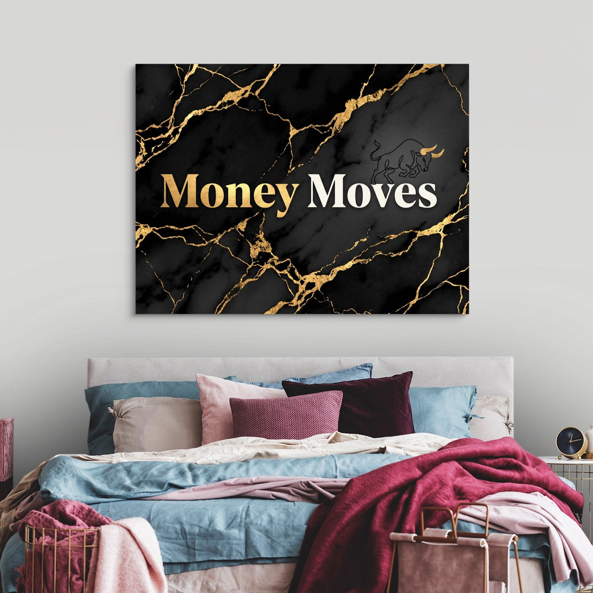 Quote Money Moves - Luxury Wall Art