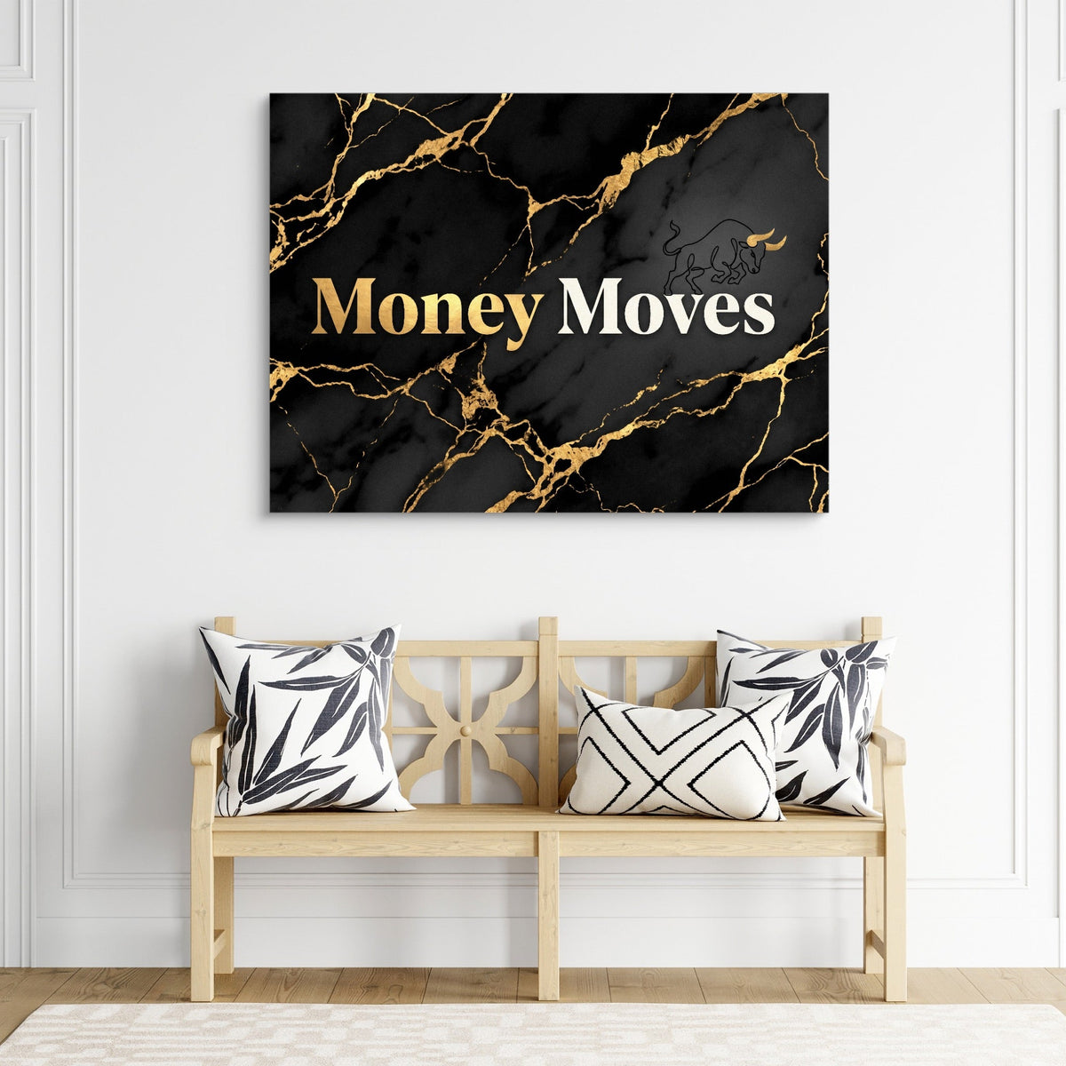 Quote Money Moves - Luxury Wall Art