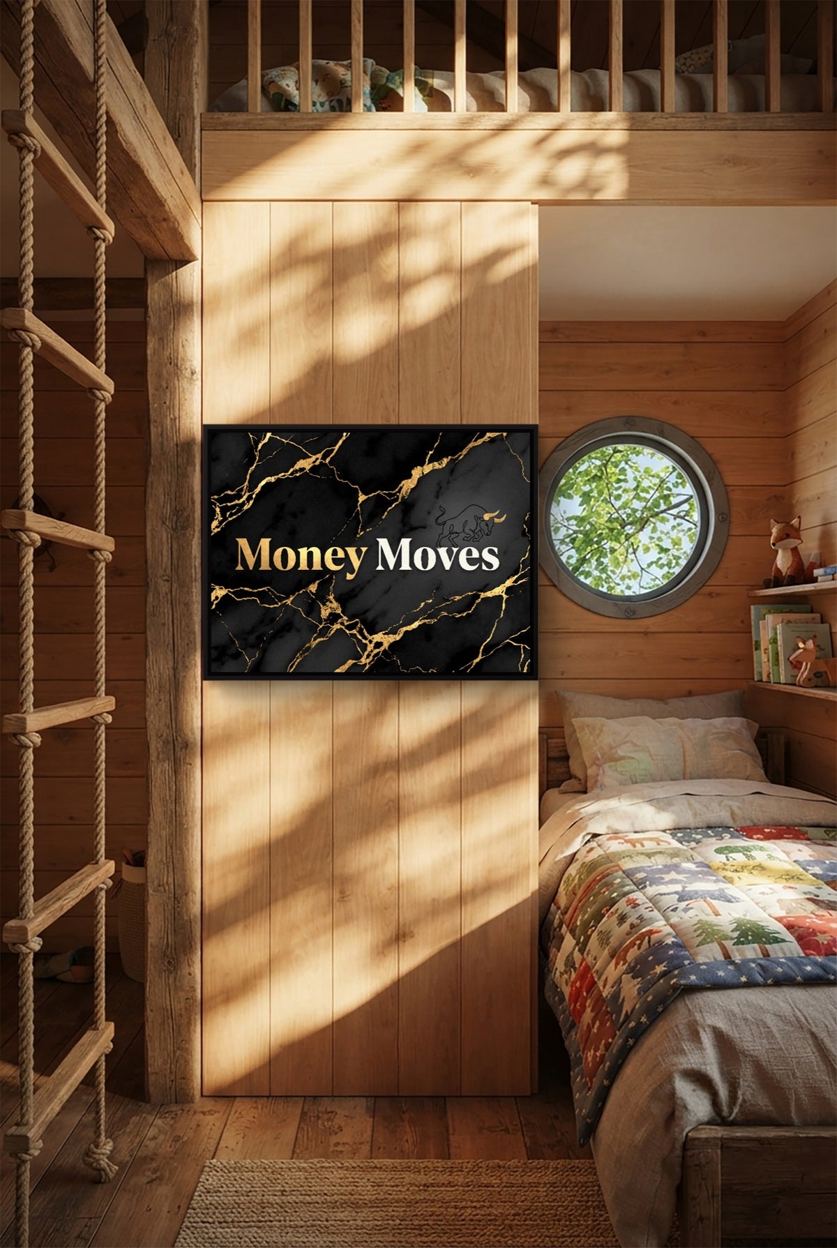 Quote Money Moves — quote money moves p bedroom with loft area 1land framed black