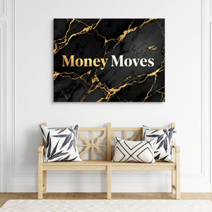 Quote Money Moves — quote money moves sq living room chair 1land flush print