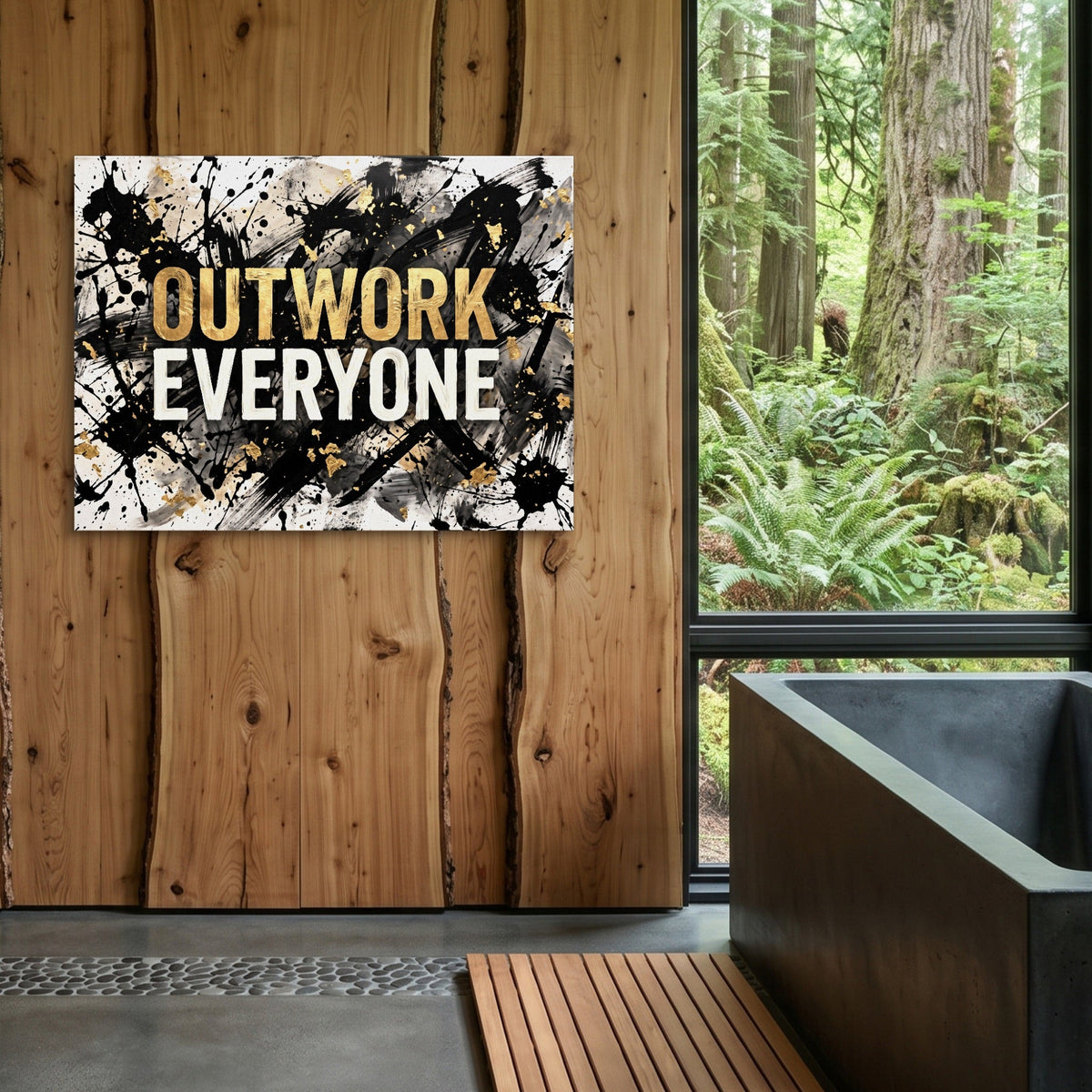 Quote Outwork Everyone V2 - Luxury Wall Art