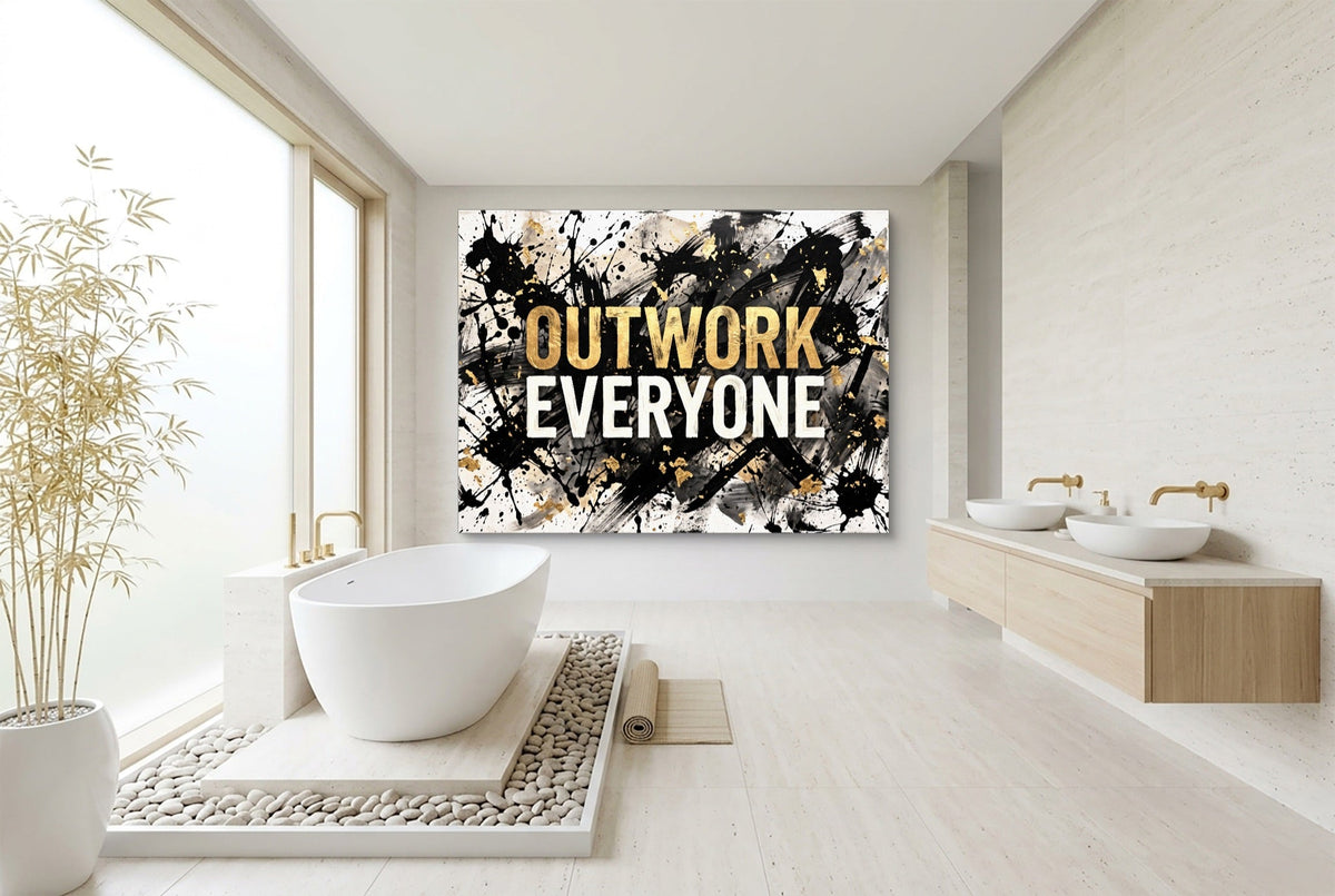 Quote Outwork Everyone V2 - Luxury Wall Art