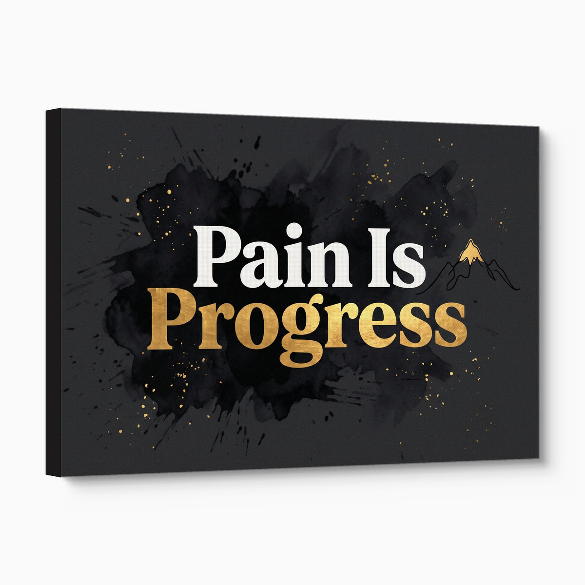 Quote Pain Is Progress — quote pain is progress angled flush print