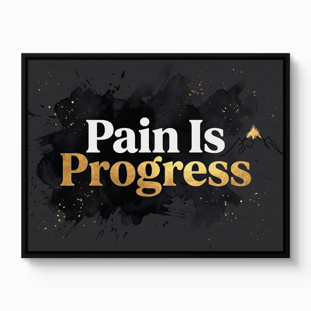 Quote Pain Is Progress — quote pain is progress white studio framed black