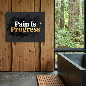 Quote Pain Is Progress — quote pain is progress sq outdoor bathroom log 1land flush print
