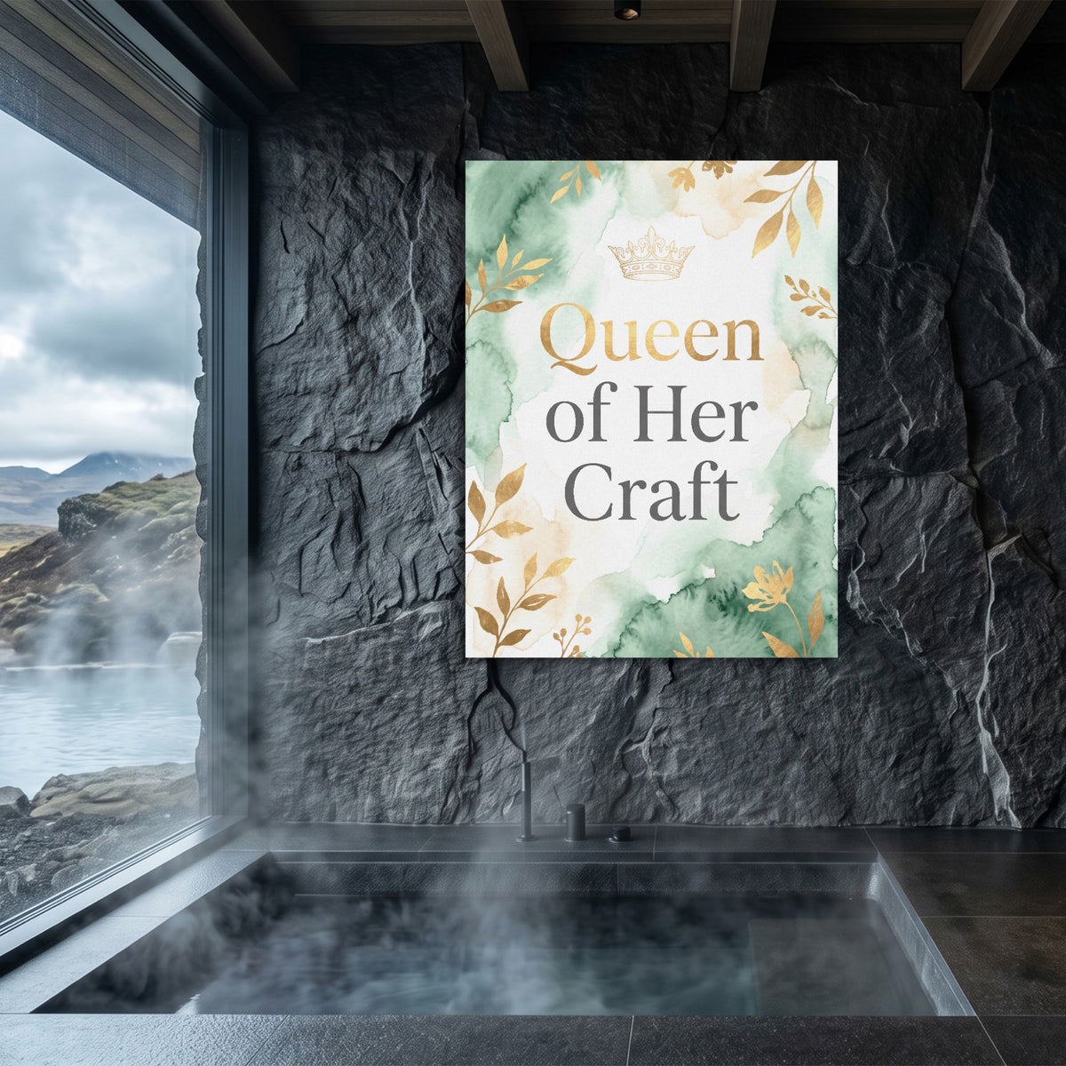 Quote Queen Of Her Craft V2 — quote queen of her craft v2 sq sauna dark 1port flush print