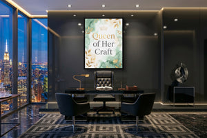 Quote Queen Of Her Craft V2 — quote queen of her craft v2 office with city view 3 1port framed black