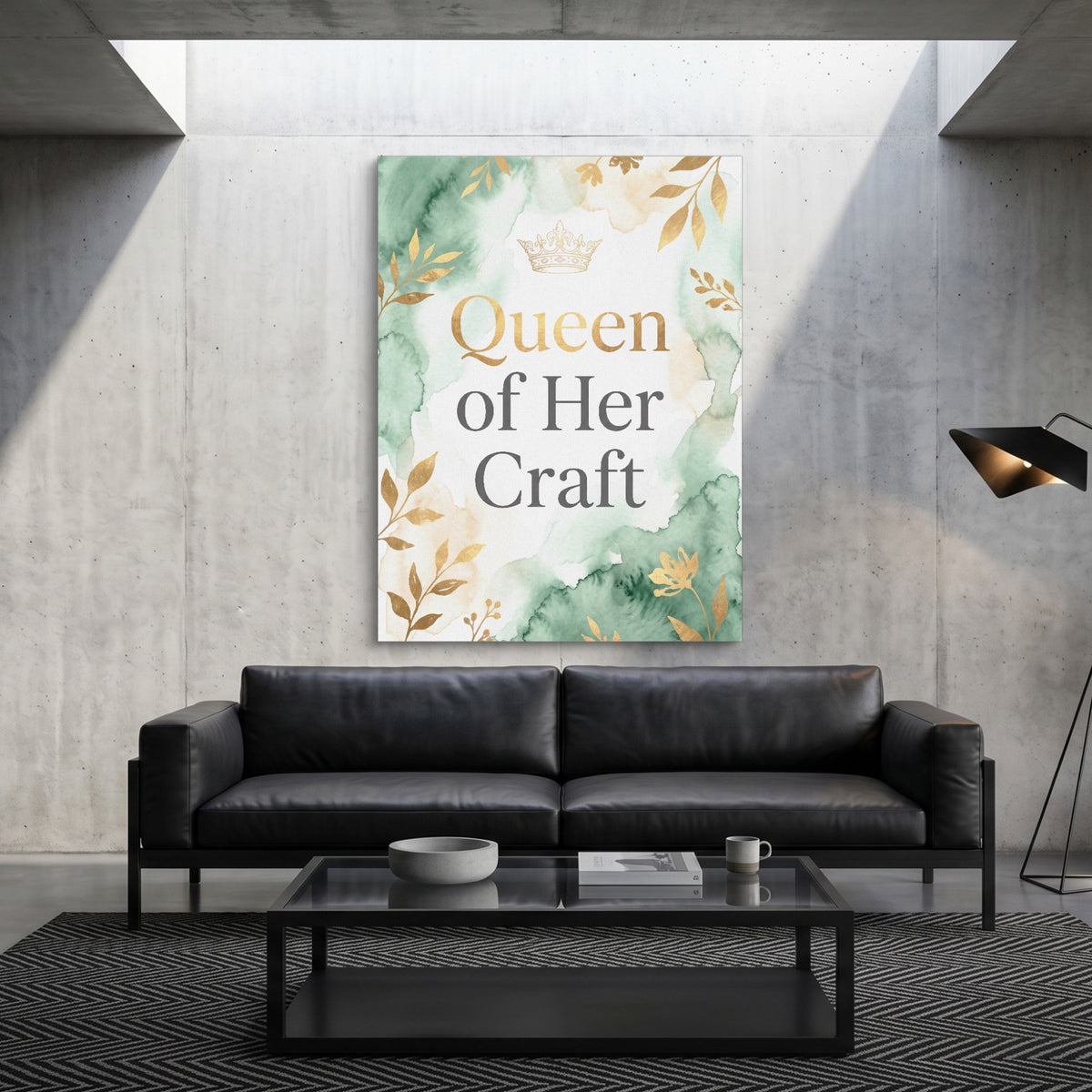 Quote Queen Of Her Craft V2 — quote queen of her craft v2 sq grey luxury 1port flush print