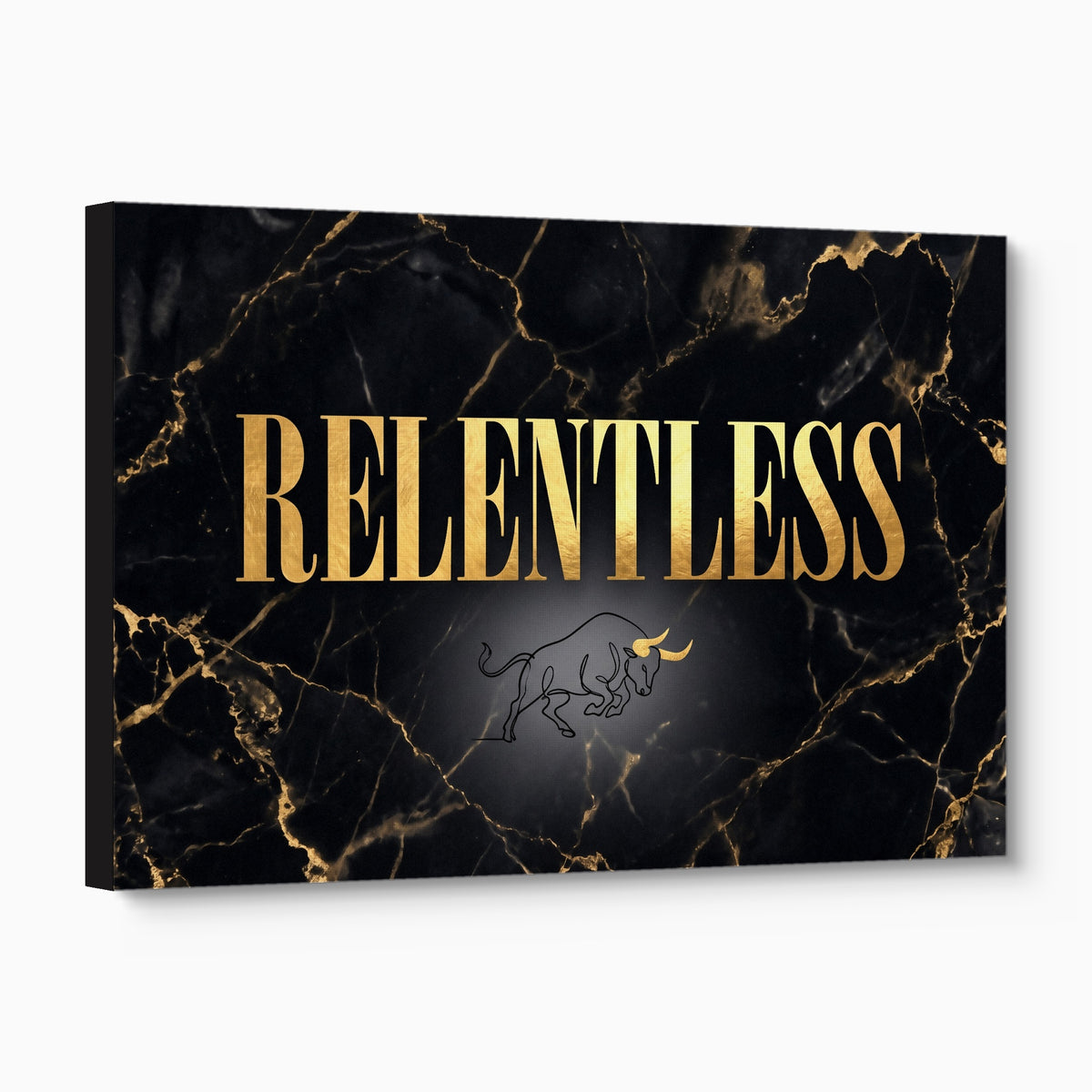 Quote Relentless — quote relentless angled flush print