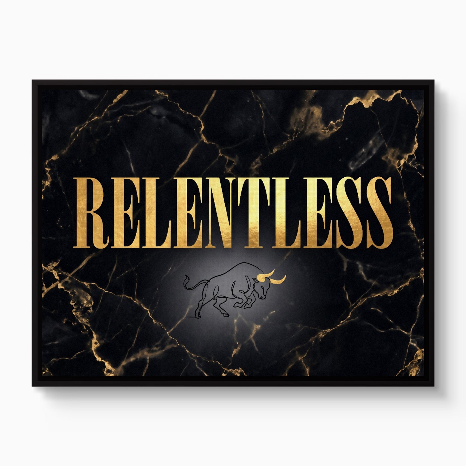 Quote Relentless — quote relentless white studio framed black