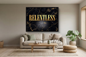 Quote Relentless — quote relentless living room interior view 2 1land framed black