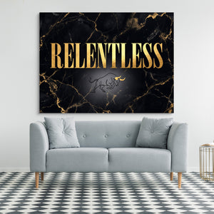 Quote Relentless — quote relentless sq checkered floor 1land flush print