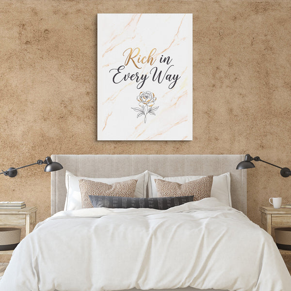 Quote Rich In Every Way in a room