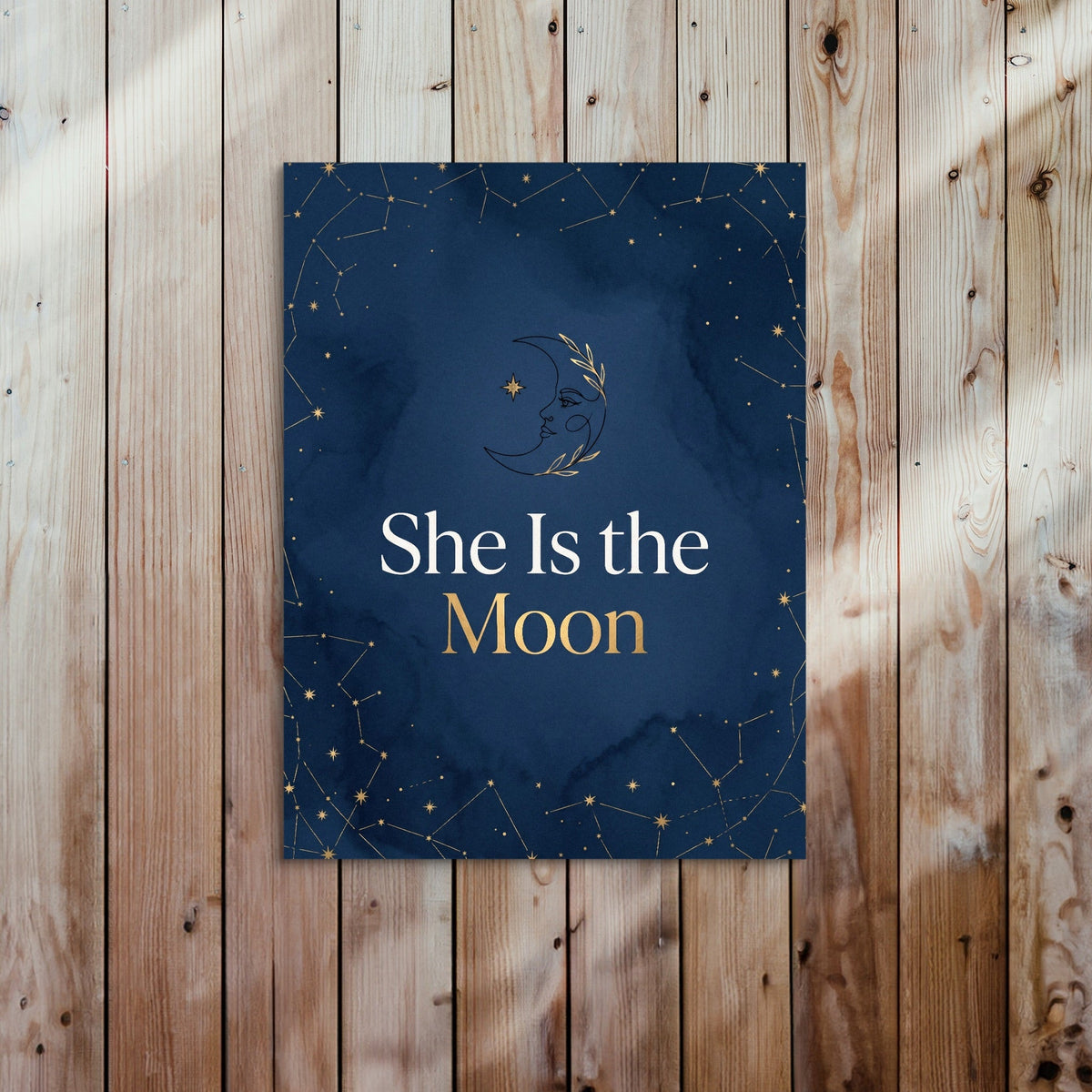 Quote She Is The Moon - Luxury Wall Art