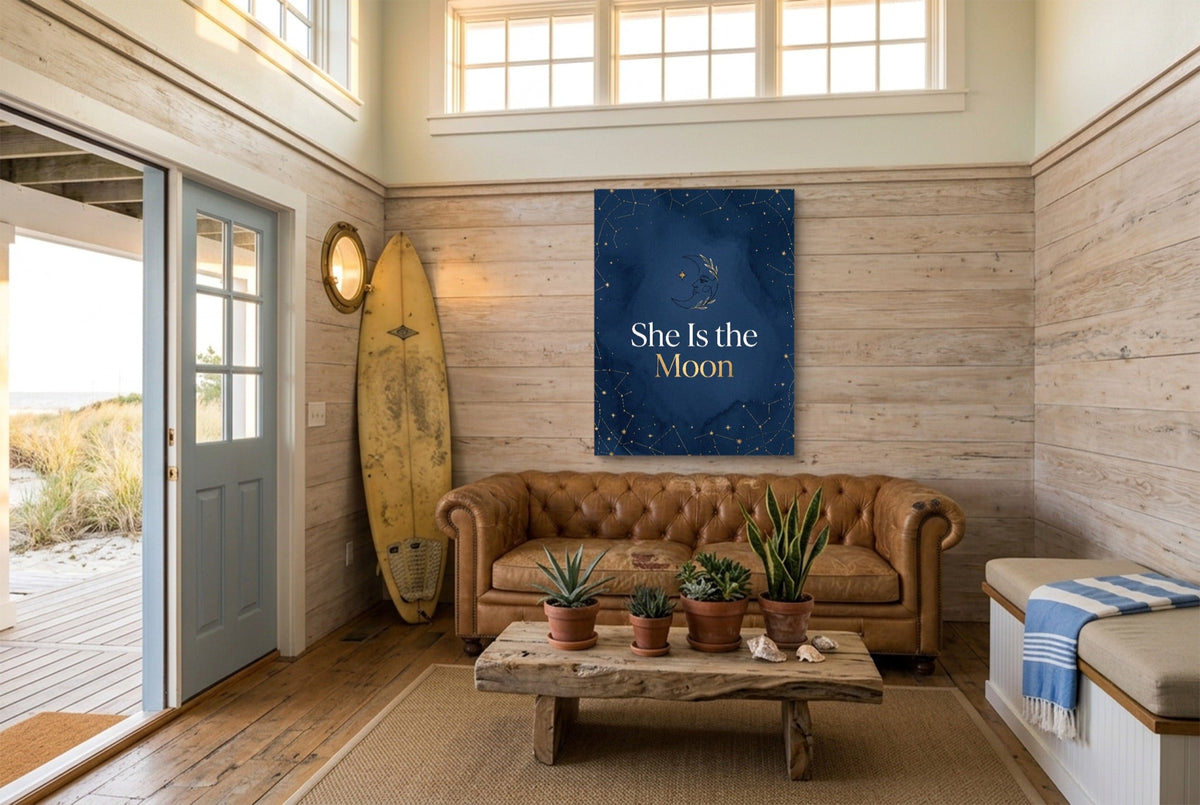 Quote She Is The Moon - Luxury Wall Art