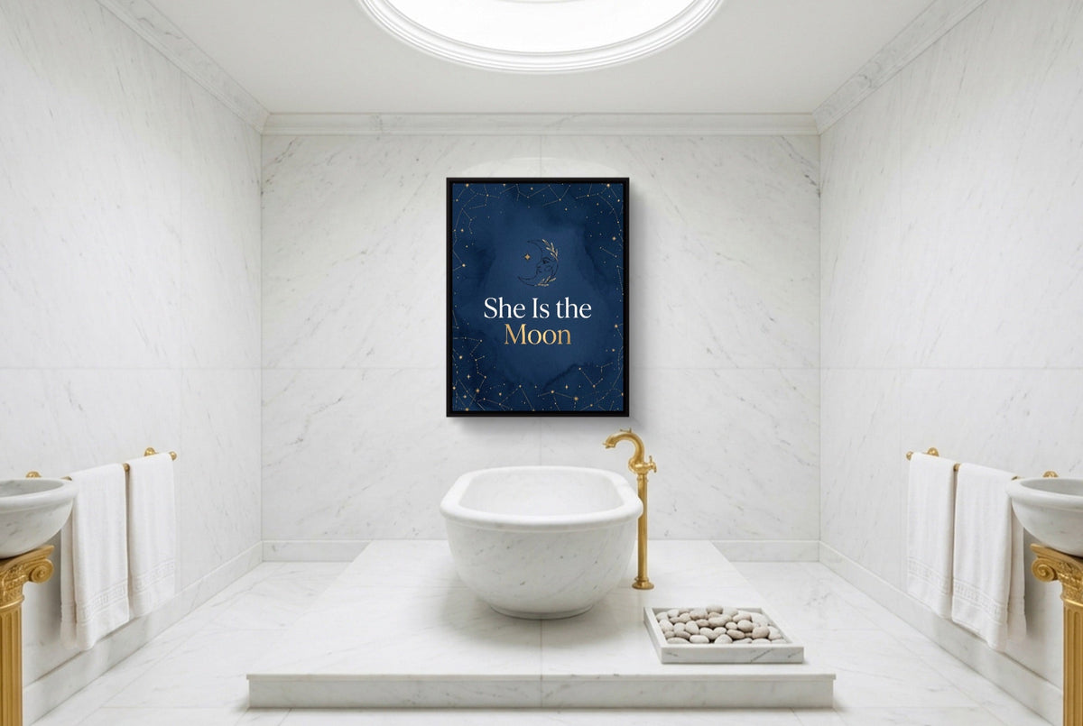 Quote She Is The Moon - Luxury Wall Art