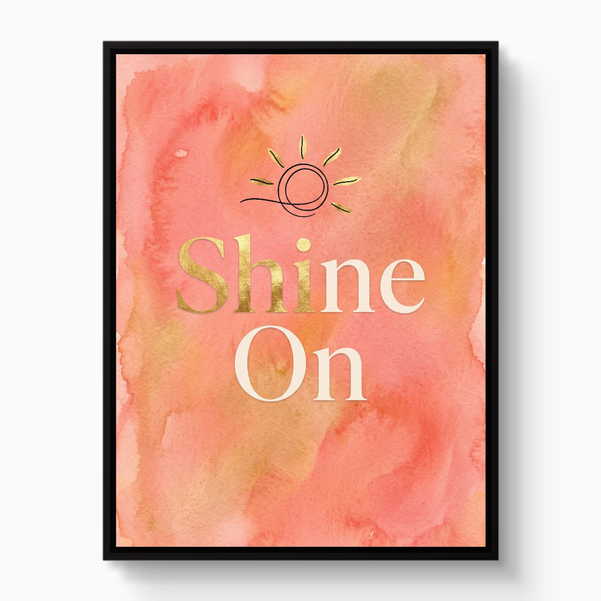 Quote Shine On — quote shine on white studio framed black