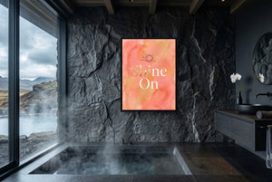 Quote Shine On — quote shine on small bathroom with window 1port framed black