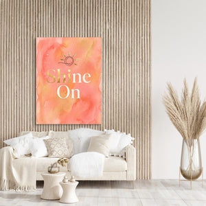 Quote Shine On — quote shine on sq beige art room 1port flush print