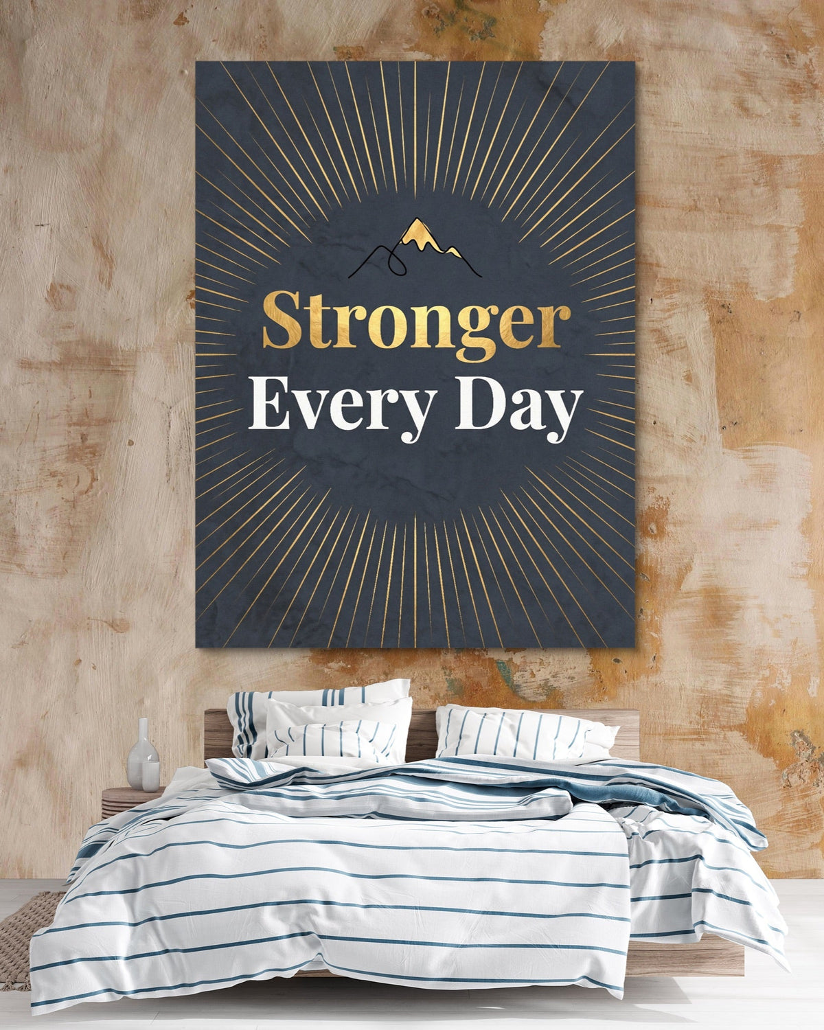 Quote Stronger Every Day - Luxury Wall Art