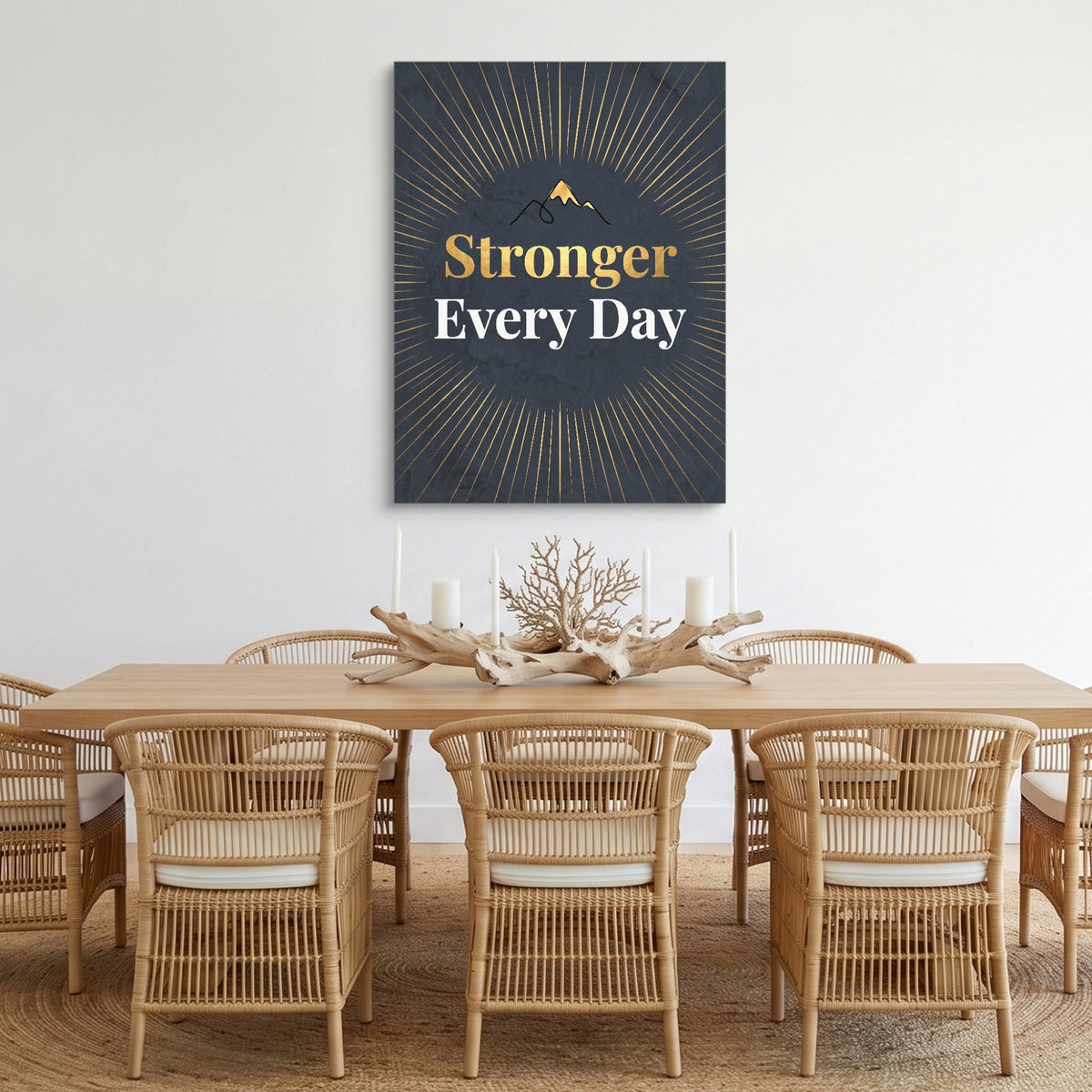 Quote Stronger Every Day - Luxury Wall Art