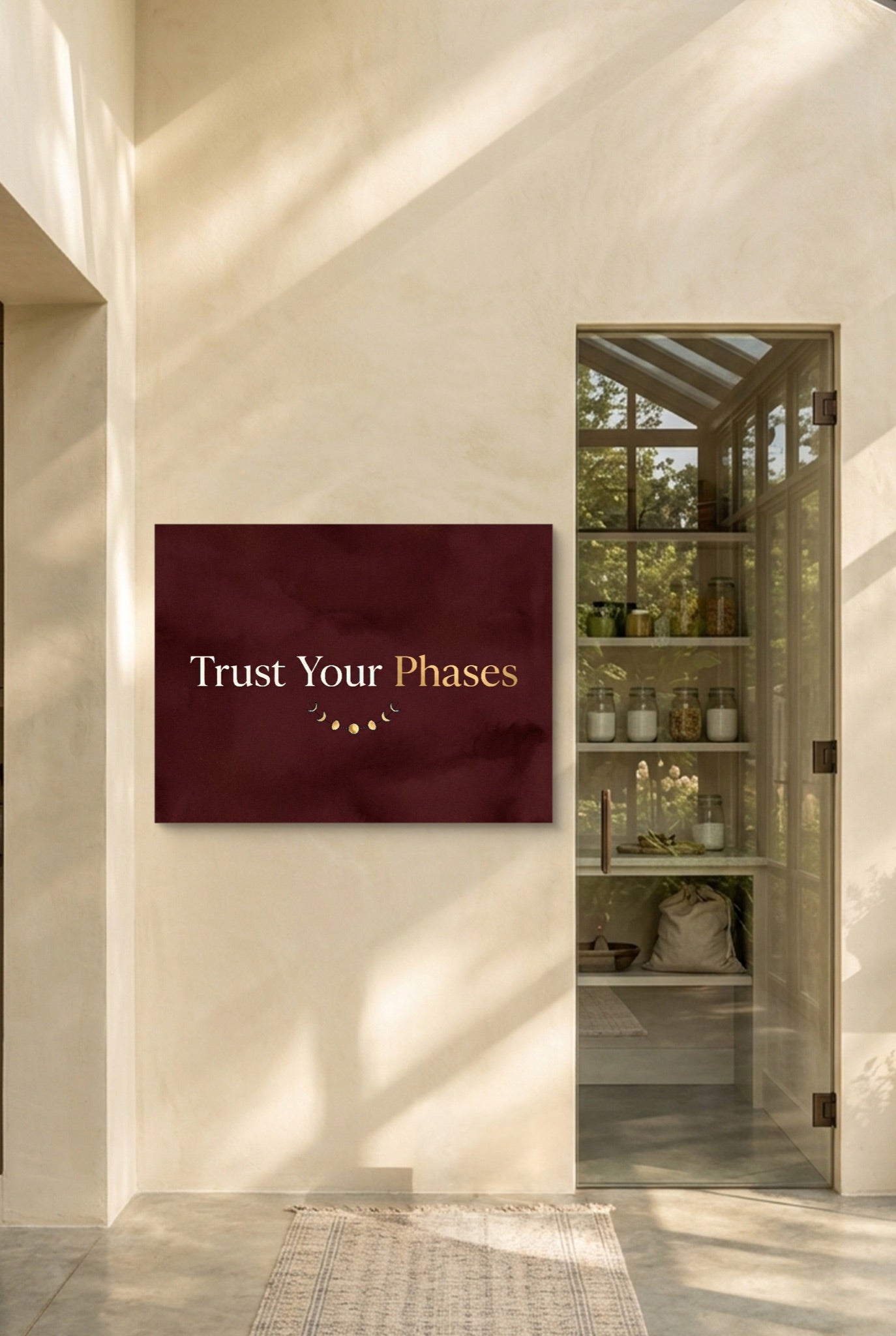 Quote Trust Your Phases — quote trust your phases white studio framed black