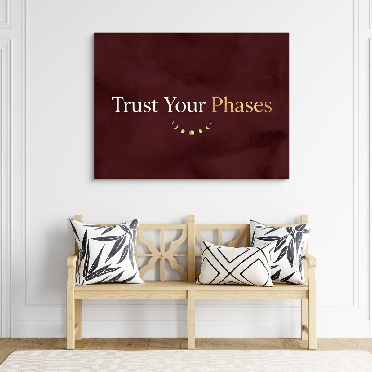 Quote Trust Your Phases — quote trust your phases sq living room chair 1land flush print