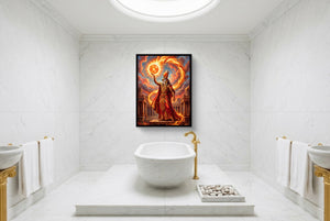Ra's Fire Orb — ra's fire orb luxury bathroom interior 2 1port framed black