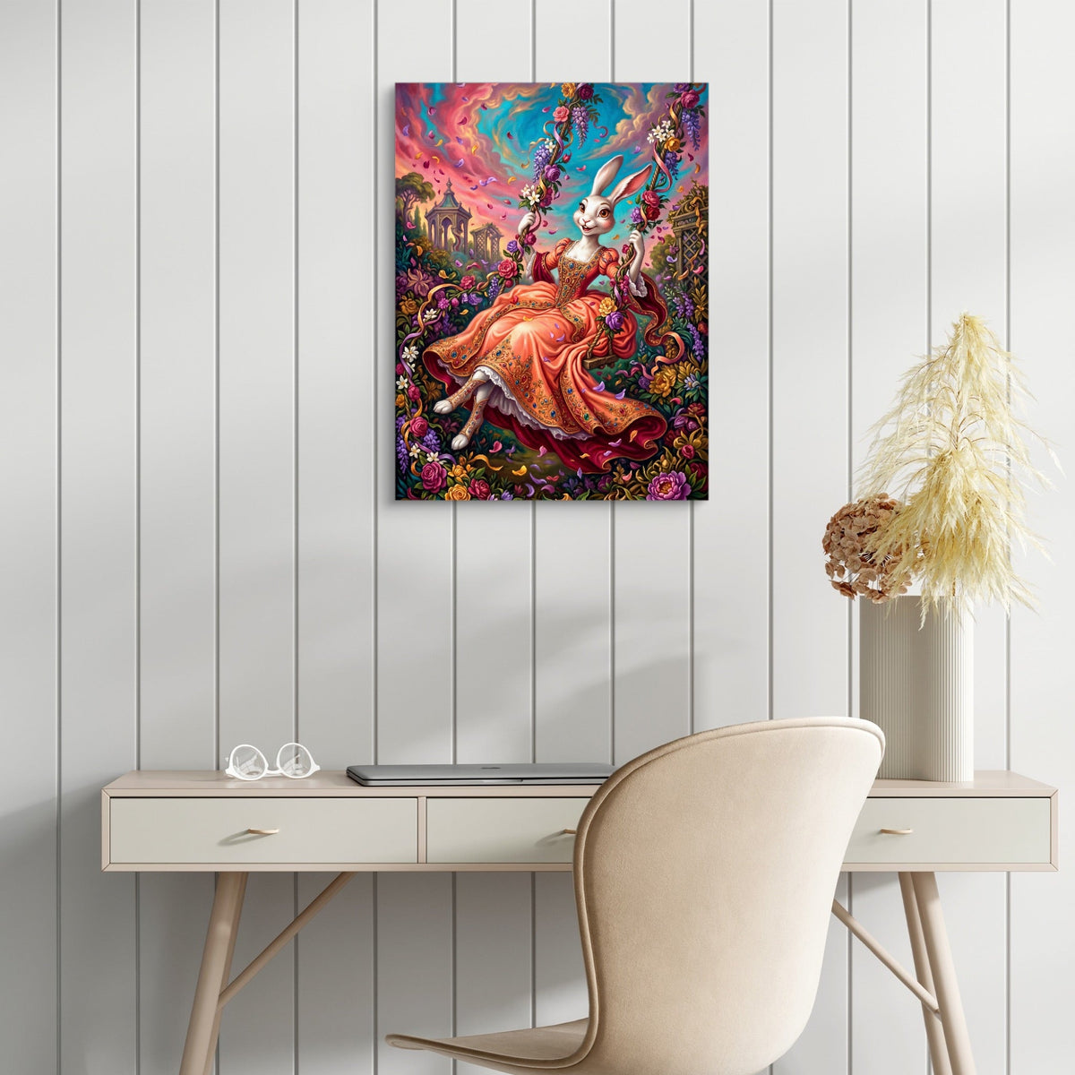 Rabbit Garden Swing - Luxury Wall Art