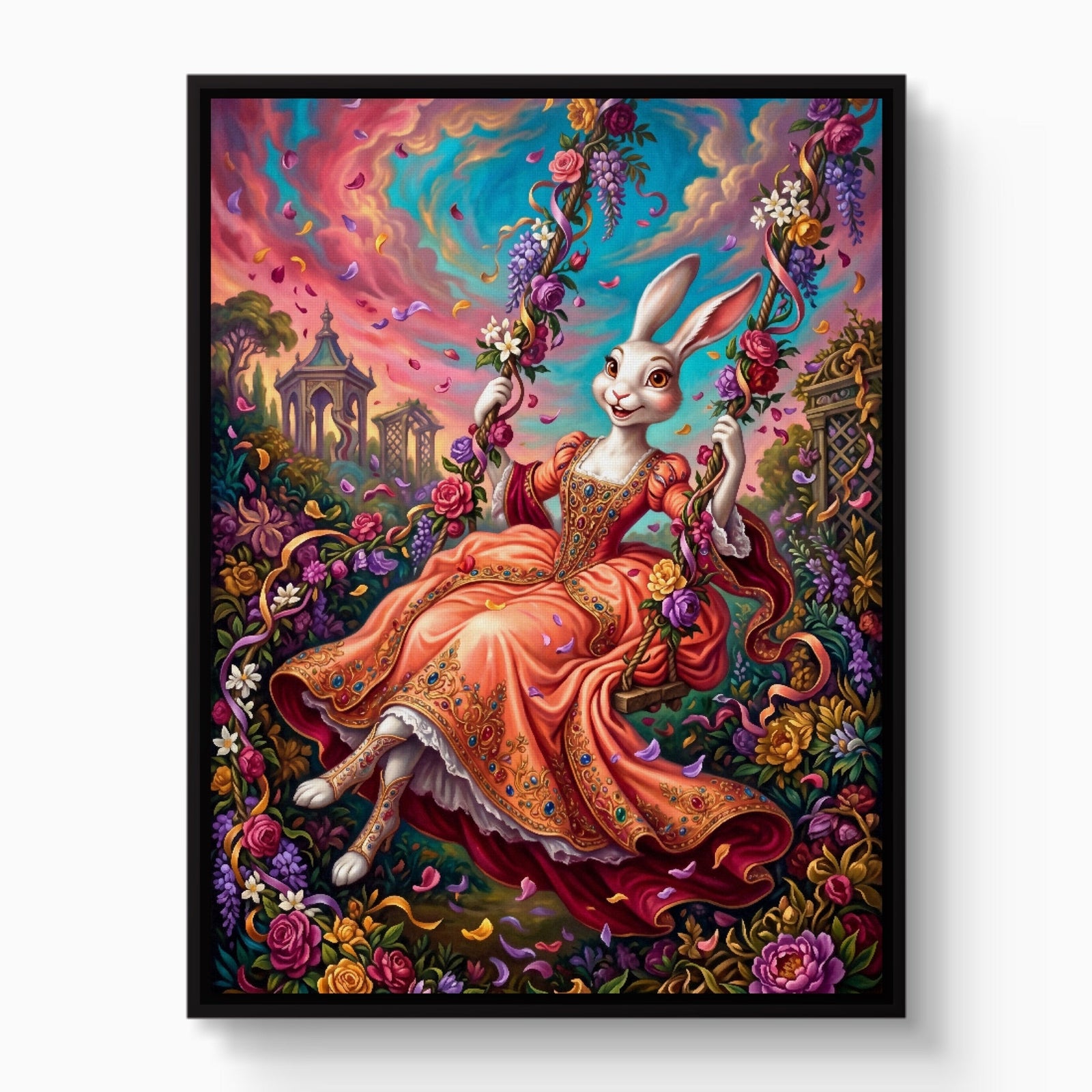 Rabbit Garden Swing - Luxury Wall Art