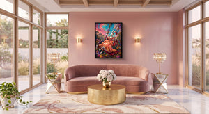 Rabbit Garden Swing — rabbit garden swing pink living room 1port framed black
