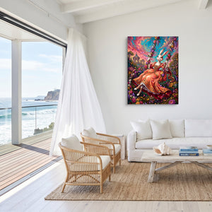 Rabbit Garden Swing — rabbit garden swing sq malibu beach 1port flush print