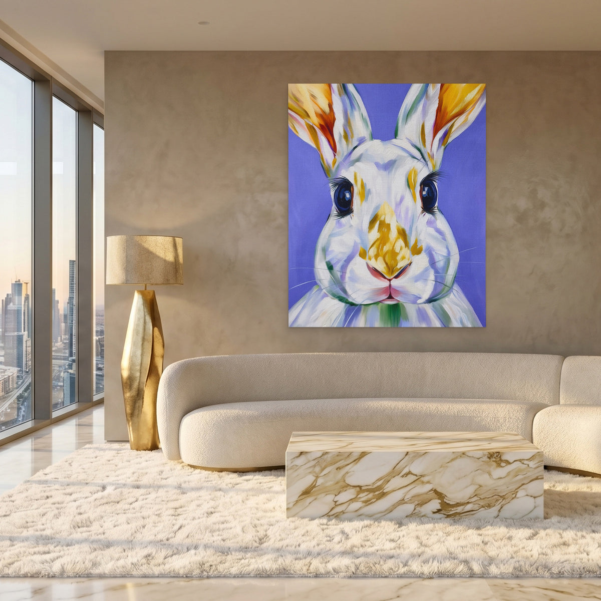 Rabbit Layered Abstraction — Rabbit Layered Abstraction White Gold Lux Port 223