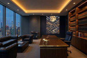 Rabbit Leaping Stream - Luxury Wall Art