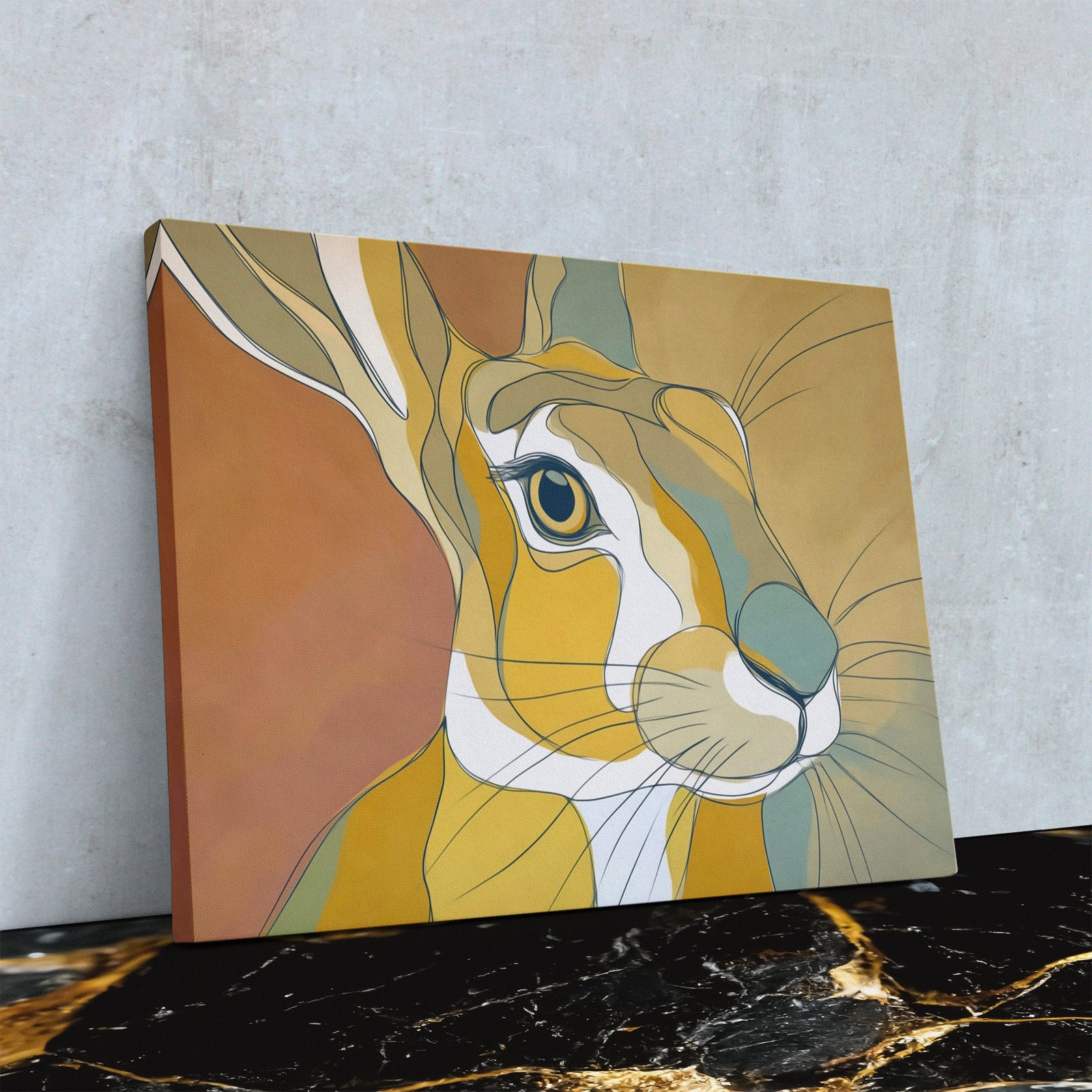 Rabbits Copper Dawn - Luxury Wall Art